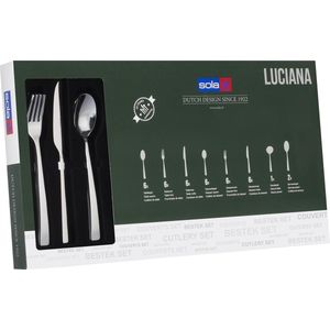 Sola Luciana Bestekset 6 persoons - 39 delig - Zilver Chroomstaal 18/10