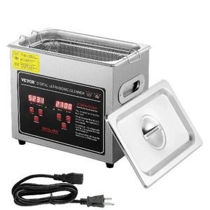 Ultrasoon reiniger - Draagbaar - Reinigingsapparaat voor Sieraden en Brillen - Capaciteit 10L - RVS - 33-40 kHz - 220V - Zilver