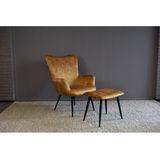 Meubelplaats By Olaf Fauteuil Molly met Voetenbank Cognac - By-Olaf - Luxe en Comfort