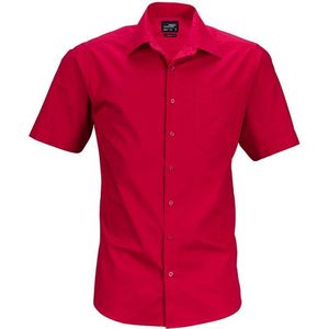 James and Nicholson Herenshort zakelijk overhemd (Rood)