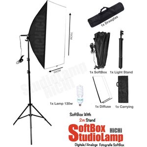 HiCHi® Softbox Studiolamp met Draagtas– Studioflitser continu fotostudio-apparatuur - Softboxen Fotografie Foto Studio Verlichting Kit,,,,, 1PCS