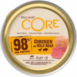 12x Wellness Core Kattenvoer 98% Recipe Kip - Zwijn 85 gr