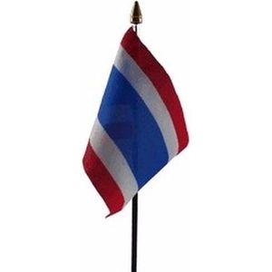 Thailand mini vlaggetje op stok 10 x 15 cm