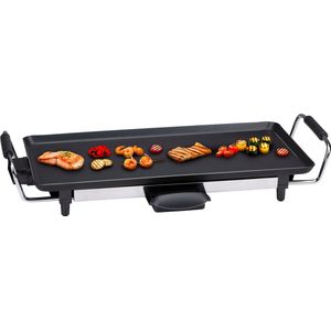 alpina Teppanyaki Grillplaat - 48 x 28 CM - 230V 2000W - Zwart