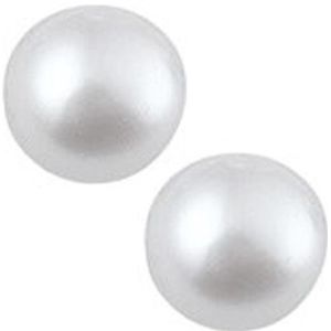 YO&NO - Oorbellen - Zilver -  Oorknoppen - Imitatieparel - 5mm - Sieraden vrouw - zilver 925