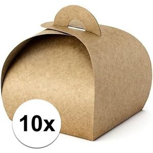 10 kraft cadeaudoosjes - bedankjes