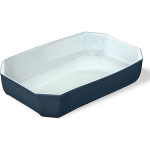 Pyrex Rechthoekige Ovenschaal 3,2l - Borosilicaatglas - Grijs Glazuur Buitenzijde - 33x22xH7cm