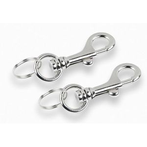 Ronde karabijnhaak, 20 stuks, metaal, ronde ring, 25 mm, O-ringen, karabijnring, sleutelring voor handtas, doe-het-zelf handwerk, accessoires