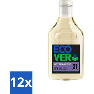 Ecover - Wasmiddel Black - Beschermt Donkere Kleuren - Leliebloesem & Lotus - 1.43 L - 31 Wasbeurten - Voordeelverpakking - 12 stuks