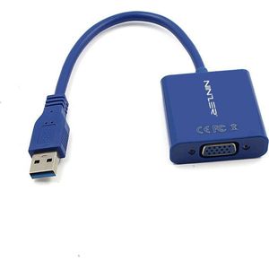 Ninzer USB 3.0 naar VGA Adapter / Converter kabel | Blauw