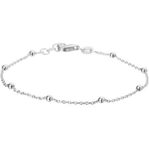 The Jewelry Collection Armband Bolletjes 1,2 mm 17 + 2 cm - Zilver