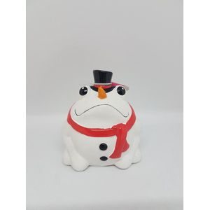 Pomme Pidou -  Freddy Frost sneeuwpop S - Beeld en spaarpot 2 in 1 - Kerst - 4 seizoenen