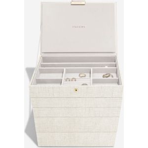 STACKERS LINEN/OATMEAL - Sieradendoos - Juwelendoos - Sieradenhouder - Sieraden Organizer