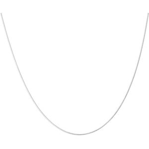 Lucardi Dames Ketting schakel slang - Echt Zilver - Ketting - Cadeau - 38 cm - Zilverkleurig