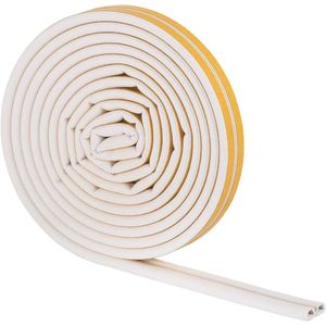 Zelfklevende afdichtingstape voor ramen en deuren - D-profiel 18 meter wit