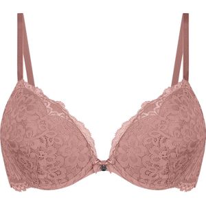 Hunkemöller Dames Lingerie Voorgevormde push-up beugel bh Marine - Roze - maat E85