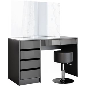 Vicco Sherry Kaptafel – 120 cm met kruk Antraciet met kruk