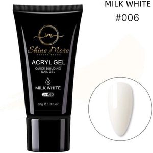 Shinemore Polygel Gel nagels 30 Gram Tube Milk White