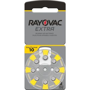 Rayovac 10 - PR70 Extra - 8 pack - 10 pakjes - 80 batterijen