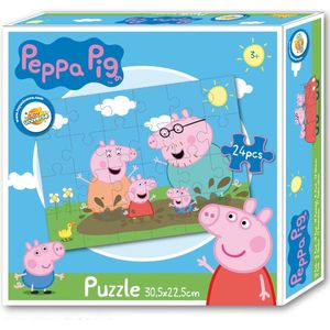 Peppa Pig - Puzzel 24 stukjes 29x40cm - Legpuzzel - Kinderpuzzel