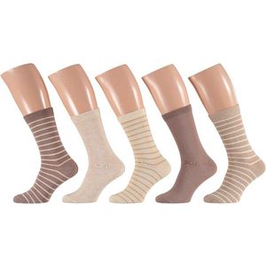 Apollo - Katoenen herensokken - Multi Beige - 39/42 - 10-Pak - Voordeelpak - Sokken Heren - Sokken 43 46 - Heren sokken