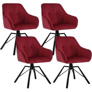 Rootz draaibare eetkamerstoel - draaistoel - fluwelen bureaustoel - ergonomisch ontwerp - comfortabele brede zitting - duurzame constructie - 58,5 cm x 82,5 cm x 54,5 cm