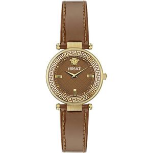 Versace Reve VE8B00124 Horloge - Leer - Bruin - Ø 35 mm