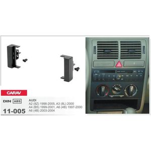 1-DIN AUDI A2 (8Z) 1998-2005, A3 (8L) 2000, A4 (B5) 1999-2001, A6 (4B) 1997-2000, A6 (4B) 2003-2004 afdeklijst / installatiekit Audiovolt 11-005