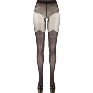 Cottelli Collection – Erotische Kousen met Over Knee Look tot aan Dijen voor Sexy Uitstraling – Maat XS - Zwart