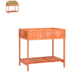 Kruidenbakken voor Buiten – Kweektafel - Moestuinbak - Op poten - Terras - Weerbestendig - Moestuinbakken - 96 Liter - Vurenhout