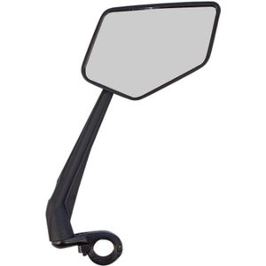 Falkx Fietsspiegel rechts - Acryl glas - 11x5 cm - Voor 22.2/25.4 mm sturen - Zwarte kleur