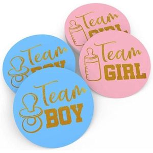 CHPN - Gender reveal stickers - Geboorte stickers - Boy or girl - Jongen of meisje? - 24-stuks Geboorte - Sticker - Sluitzegel voor Jongen/Meisje Geboren - Babyshower - Stickers - 12 jongens - 12 meisjes