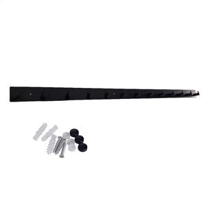 Hoexs - Kapstok Zwart RVS - 13 haaks - 93 cm - Grote Wandkapstok - Hangende Design Kapstokken - Muurkapstok - Handdoekrek