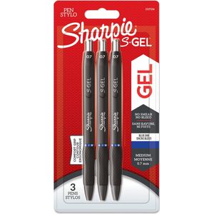 Sharpie S-Gel | Gelpennen | Fijne Punt (0.7mm) | Blauwe Inkt | 3 stuks