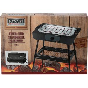 Kynast Exklusiv 2in1 elektrisch grill 2000 W zwart - bbq- barbecue
