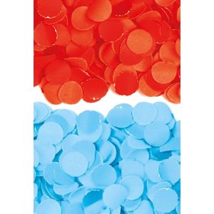 400 gram rood en blauwe papier snippers confetti mix set feest versiering - 200 gram per kleur