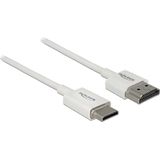 Dunne Premium Mini HDMI - HDMI kabel - versie 2.0 (4K 60Hz) / wit - 1,5 meter