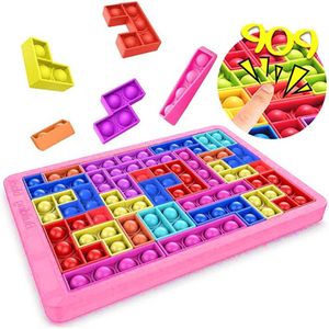 oCreon Pop It Speelgoed - Stressvermindering Sensorisch Spel met 26 Kleurrijke Blokken voor Kinderen