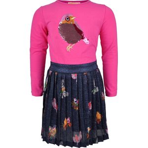 SOMEONE BOL-SG-52-C Meisjes Jurk - DARK PINK - Maat 128