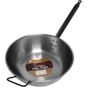 Lyonnaise pan hoog met tegengreep, plaatstaal, 40 cm - Garcima