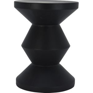 In & Out Deco - Bijzettafel Zig Zag- Plantentafel - Nachtkastje - rond 33 cm - hoog 47 cm