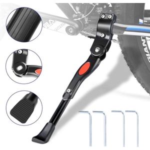 Fietsstandaard Enkel 26 cm Zijstandaard Aluminium Roestvrij Fiets Mountainbikes Makkelijk Te Installeren - Mountainbike Standaard Universeel - MTB Kickstand