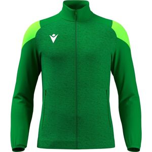 Macron Glory Vanir Top Full Zip Heren - Groen / Fluo Groen | Maat: XL