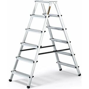 Huishoudtrap 6 treden - Keukentrap 6 treden - trapladder met 6 treden