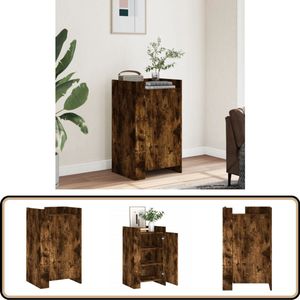 vidaXL Dressoir - Bewerkt hout - Gerookt eiken - 75 cm Dressoir - Rustic Oak - Houtsoort - Vintage Design - Opbergkast