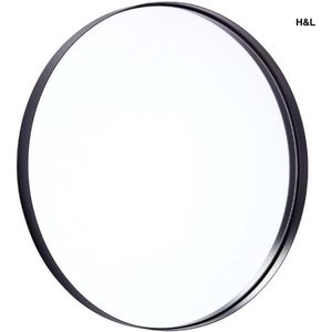 Luxe spiegel - rond - zwart - 58 cm