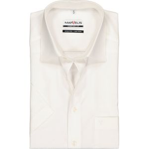 MARVELIS comfort fit overhemd - korte mouw - beige - Strijkvrij - Boordmaat: 49