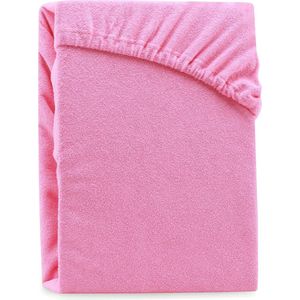 Hoeslaken 200x200-200x220 cm badstof katoenen hoeslaken, roze