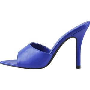 Blauwe muiltjes - grote maat - maat 44 - heren - heels - peep toes - hakjes - schoenen - open hiel - mannen hakken - muiltjes - slippers met hak - sandalen met hak