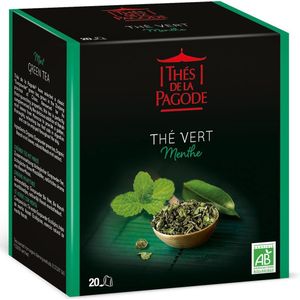 Thes de la Pagode - Groene thee - Muntthee - Biologisch (20 theezakjes)